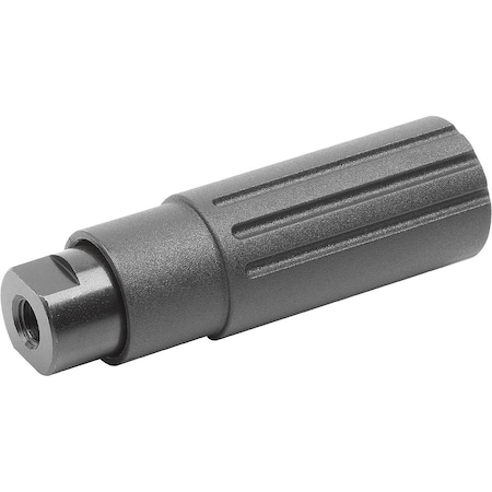Kipp Cylinder Grip Revolving Size:4, Form:B D=M08, L1=82, 5, Thermoplastic, Comp:Steel K1468.1408
